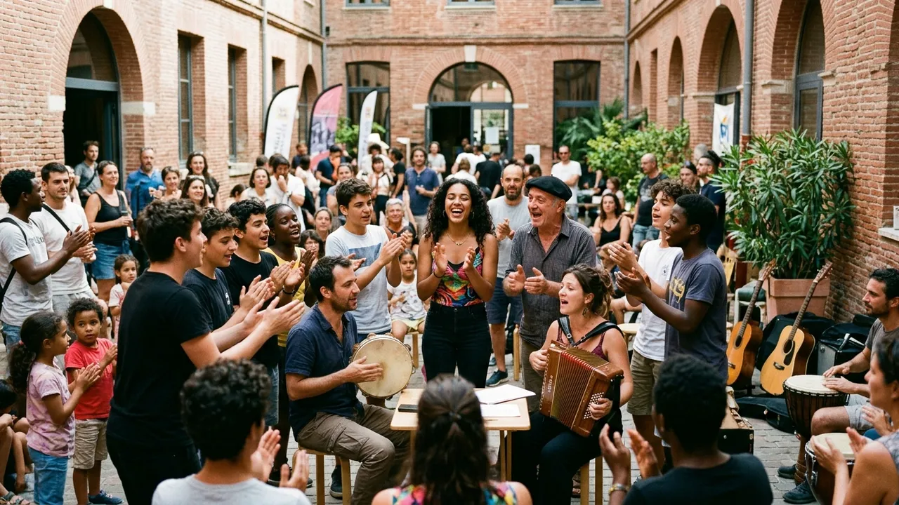 Action communautaire et rassemblement musical citoyen à Toulouse